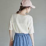 ナミナミジャガードメロー五分袖Tシャツ | coen【women】 | 詳細画像4