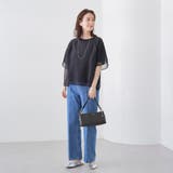 チビロゴ刺繍シアーオーバーTシャツ | coen【women】 | 詳細画像18 