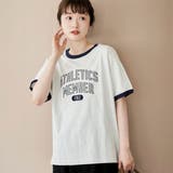 フロッキーロゴプリントリンガーTシャツ | coen【women】 | 詳細画像2 