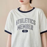 フロッキーロゴプリントリンガーTシャツ | coen【women】 | 詳細画像5 