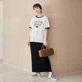 フロッキーロゴプリントリンガーTシャツ | coen【women】 | 詳細画像6 