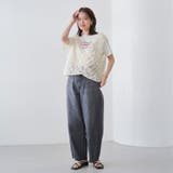 配色ロゴ刺繍Tシャツ | coen【women】 | 詳細画像6 