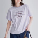 LILAC | 配色ロゴ刺繍Tシャツ | coen【women】