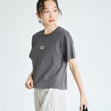DK.GRAY | 【新色登場】coen(コーエン)ロゴ刺繍コンパクトTシャツ | coen【women】