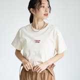 NATURAL | 【新色登場】coen(コーエン)ロゴ刺繍コンパクトTシャツ | coen【women】