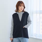 カットジョーゼット キーネックベスト | coen【women】 | 詳細画像5 