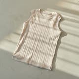 BEIGE | ランダムリブノースリーブタンクトップ | coen【women】