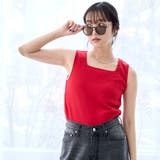 リブスクエアネックタンクトップ | coen【women】 | 詳細画像5 