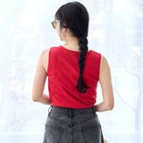 リブスクエアネックタンクトップ | coen【women】 | 詳細画像6 
