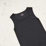 BLACK | リブスクエアネックタンクトップ | coen【women】