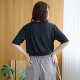コットンナイロンシアークルー半袖Tシャツ | coen【women】 | 詳細画像10 