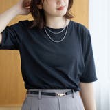 コットンナイロンシアークルー半袖Tシャツ | coen【women】 | 詳細画像11 