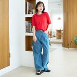 コットンナイロンシアークルー半袖Tシャツ | coen【women】 | 詳細画像12 