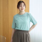 コットンナイロンシアークルー半袖Tシャツ | coen【women】 | 詳細画像19 