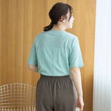 コットンナイロンシアークルー半袖Tシャツ | coen【women】 | 詳細画像20 