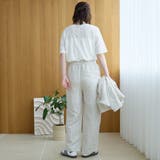 コットンナイロンシアークルー半袖Tシャツ | coen【women】 | 詳細画像3 