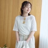 コットンナイロンシアークルー半袖Tシャツ | coen【women】 | 詳細画像4 