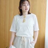 OFF WHITE | コットンナイロンシアークルー半袖Tシャツ | coen【women】