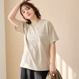 BEIGE | ピグメントアソートロゴプリントTシャツ | coen【women】