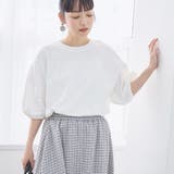 OFF WHITE | USAコットン  ボリューム スリーブ 半袖Tシャツ | coen【women】