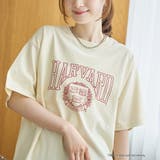 NATURAL | アソートカレッジロゴ プリントTシャツ | coen【women】