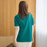 アソートカレッジロゴ 配色リンガーTシャツ | coen【women】 | 詳細画像23 