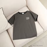 DK.GRAY | アソートカレッジロゴ 配色リンガーTシャツ | coen【women】