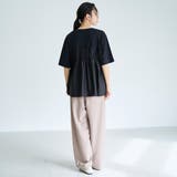 布帛ドッキング 切替ギャザーTシャツ | coen【women】 | 詳細画像10 