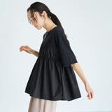 布帛ドッキング 切替ギャザーTシャツ | coen【women】 | 詳細画像12 
