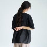布帛ドッキング 切替ギャザーTシャツ | coen【women】 | 詳細画像13 