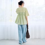 布帛ドッキング 切替ギャザーTシャツ | coen【women】 | 詳細画像16 