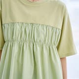 布帛ドッキング 切替ギャザーTシャツ | coen【women】 | 詳細画像20 