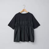 布帛ドッキング 切替ギャザーTシャツ | coen【women】 | 詳細画像23 