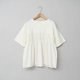 布帛ドッキング 切替ギャザーTシャツ | coen【women】 | 詳細画像25 