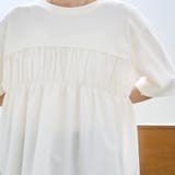 布帛ドッキング 切替ギャザーTシャツ | coen【women】 | 詳細画像8 