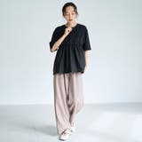 布帛ドッキング 切替ギャザーTシャツ | coen【women】 | 詳細画像9 