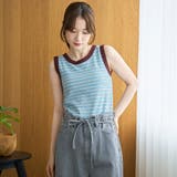 カップ付き マルチボーダータンクトップ | coen【women】 | 詳細画像12 