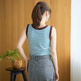 カップ付き マルチボーダータンクトップ | coen【women】 | 詳細画像14 