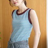 カップ付き マルチボーダータンクトップ | coen【women】 | 詳細画像15 