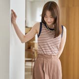 カップ付き マルチボーダータンクトップ | coen【women】 | 詳細画像5 