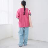 袖裏配色 ロゴ刺繍Tシャツ | coen【women】 | 詳細画像20 