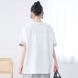袖裏配色 ロゴ刺繍Tシャツ | coen【women】 | 詳細画像5 