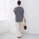 袖裏配色 ロゴ刺繍Tシャツ | coen【women】 | 詳細画像8 