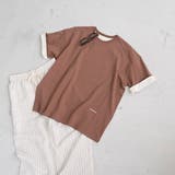 MD.BROWN | 袖裏配色 ロゴ刺繍Tシャツ | coen【women】