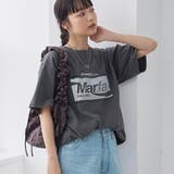 DK.GRAY | スポーティーロゴアソートプリントTシャツ | coen【women】