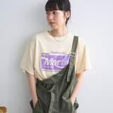 NATURAL | スポーティーロゴアソートプリントTシャツ | coen【women】