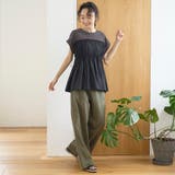 シアードッキング ギャザーフレンチスリーブTシャツ | coen【women】 | 詳細画像11 