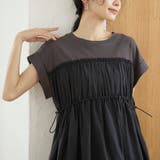 シアードッキング ギャザーフレンチスリーブTシャツ | coen【women】 | 詳細画像16 
