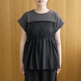 シアードッキング ギャザーフレンチスリーブTシャツ | coen【women】 | 詳細画像33 