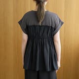 シアードッキング ギャザーフレンチスリーブTシャツ | coen【women】 | 詳細画像35 
